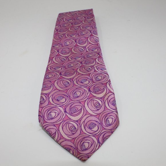 Ted Baker London 100% Imported Silk Tie Pink Hand Tailored in USA Neck Tie - Picture 2 of 8